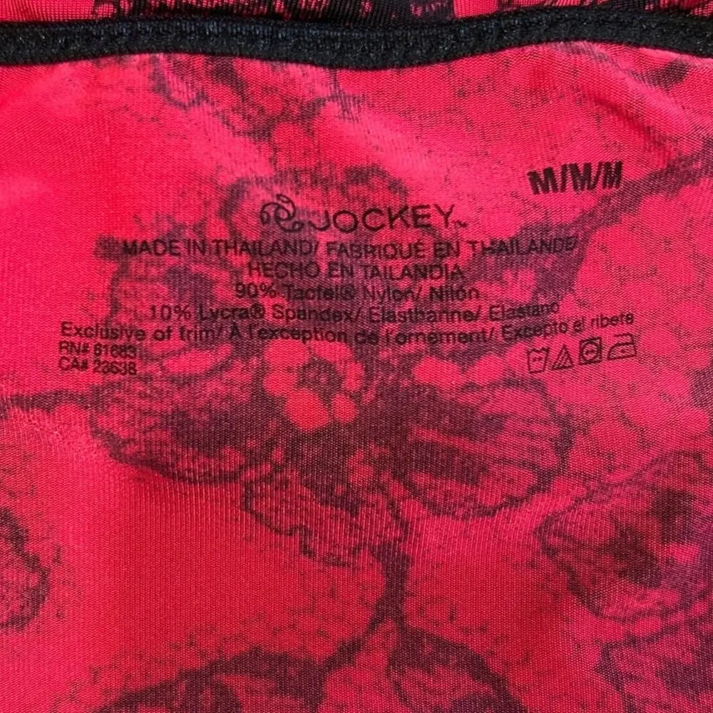 Jockey Vintage Y2K Pink Black Camisole Spaghetti Straps Sexy Lace Trim Medium